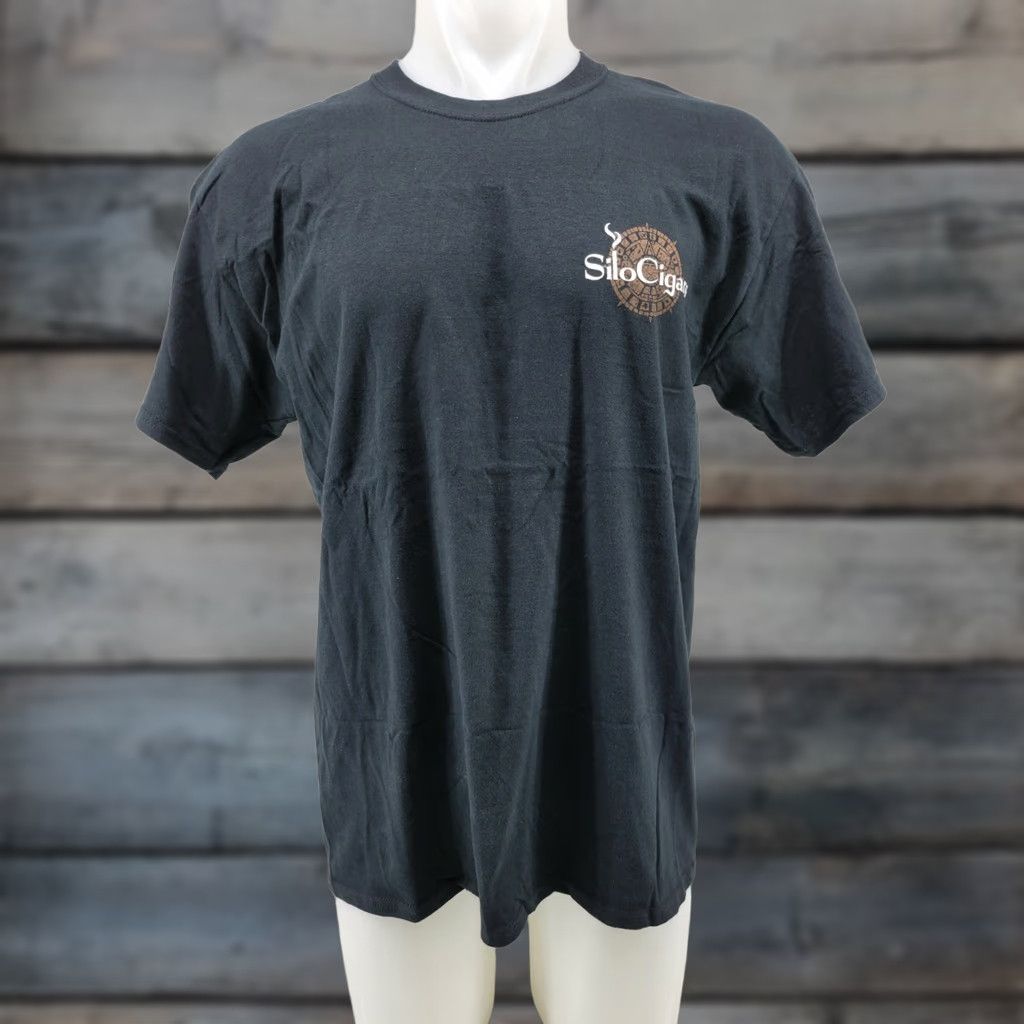 Gildan Silo Cigars Shirt Large Black T-Shirt Mens Short Sleeve Gildan Vintage? Size US L / EU 52-54 / 3 - 1 Thumbnail