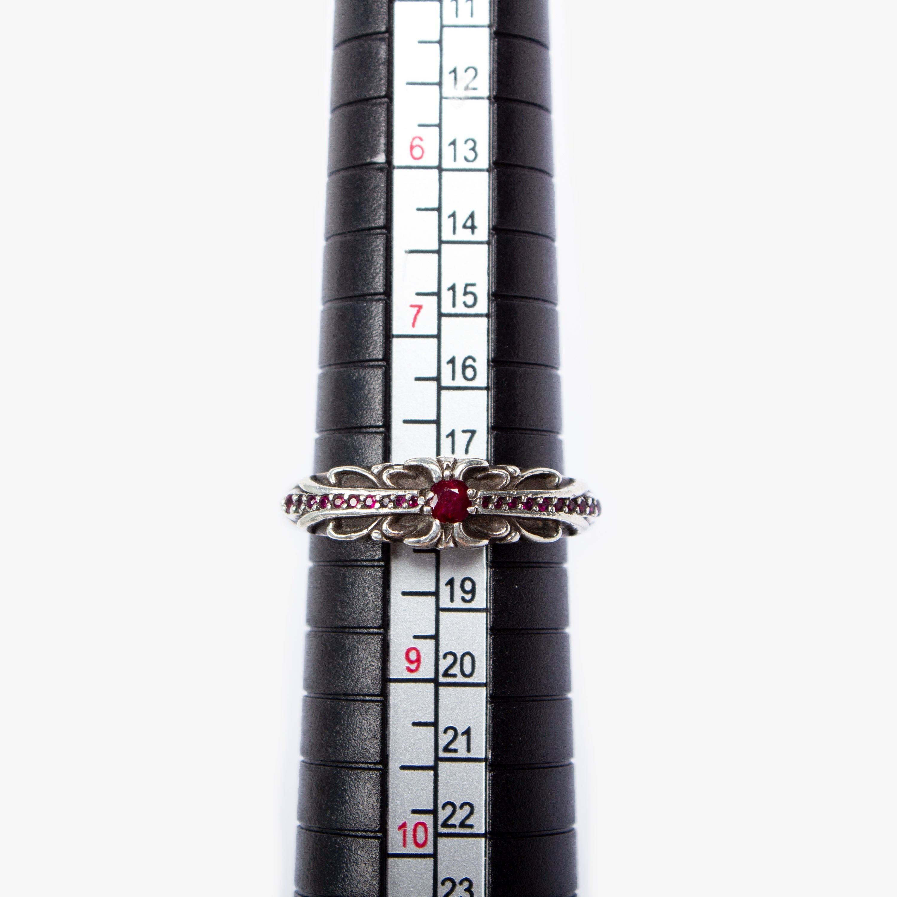 Chrome Hearts CHROME HEARTS RED RUBY BABY FLORAL RING Size ONE SIZE - 7 Thumbnail