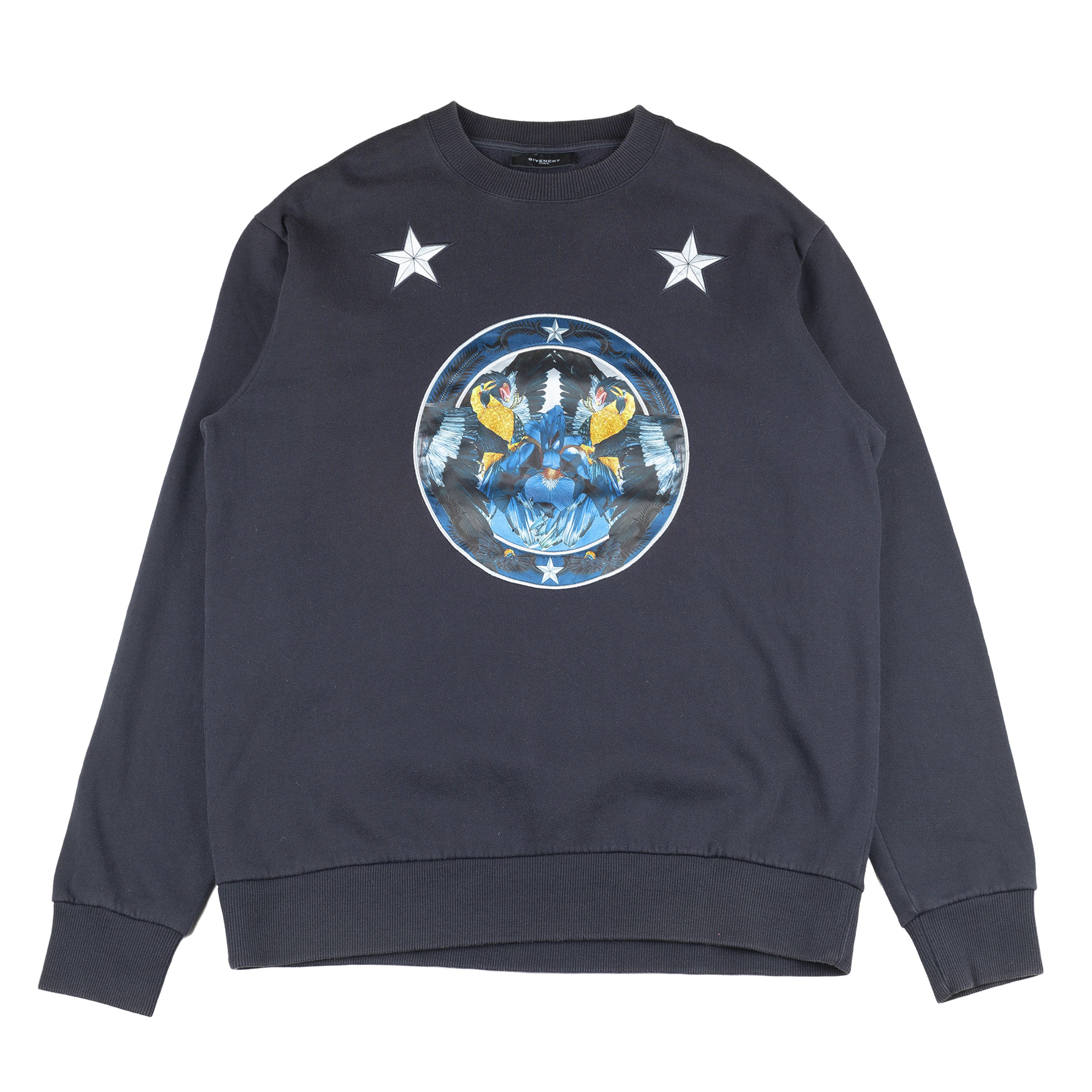 Givenchy Givenchy Paris Vintage Birds Navy Crewneck Sweatshirt (M) Size US M / EU 48-50 / 2 - 1 Thumbnail
