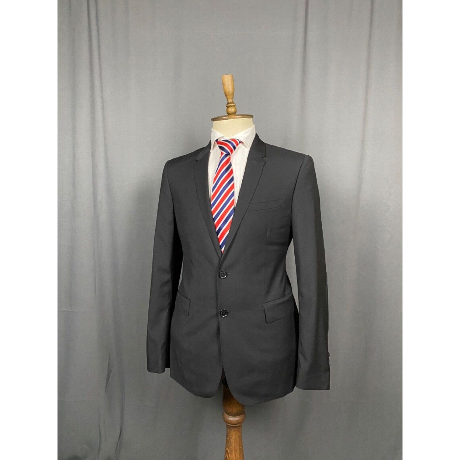 Burberry MINT! Burberry Slim Fit Men's Black Wool Blazer Sportcoat Ja Size 50R - 2 Thumbnail