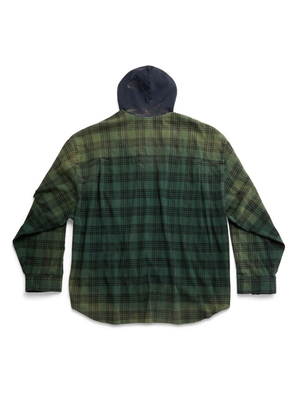 Balenciaga o1loc1c0925 746369 Hooded Shirt Oversized in Multicolor Size US M / EU 48-50 / 2 - 6 Thumbnail
