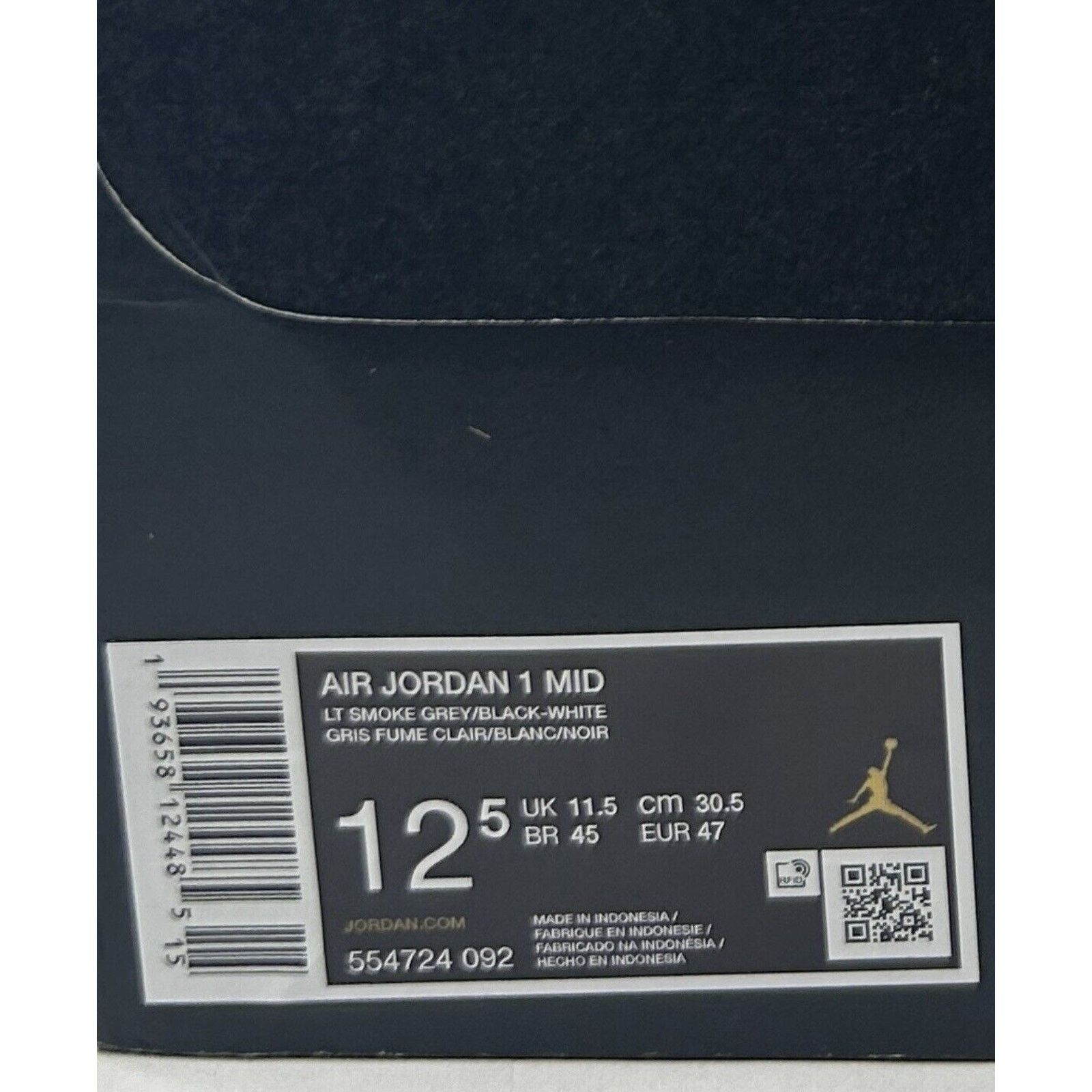 Nike Nike Shoes Air Jordan 1 Mid Retro “Light Smoke Grey” 2024 Size US 12.5 / EU 45-46 - 5 Thumbnail