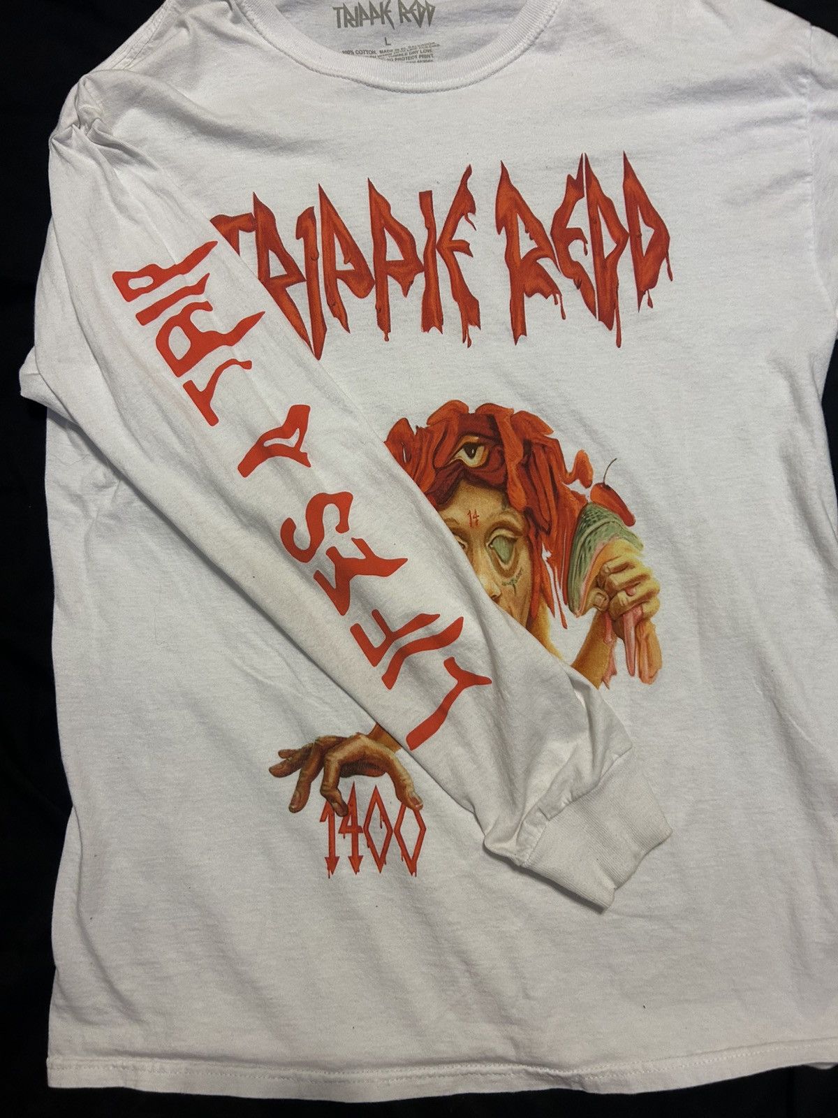 Trippie Redd Trippie Redd Long Sleeve White T-Shirt Size US L / EU 52-54 / 3 - 2 Thumbnail