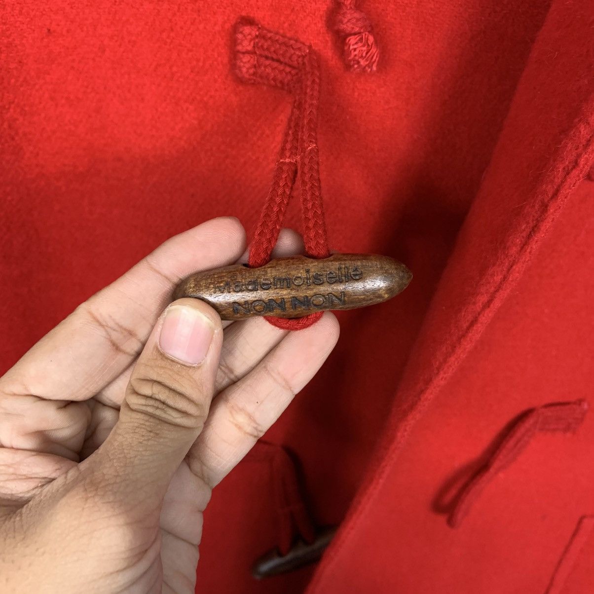 Japanese Brand Mademoiselle Non Non Red Wool Duffle Coat Size M / US 6-8 / IT 42-44 - 18 Thumbnail