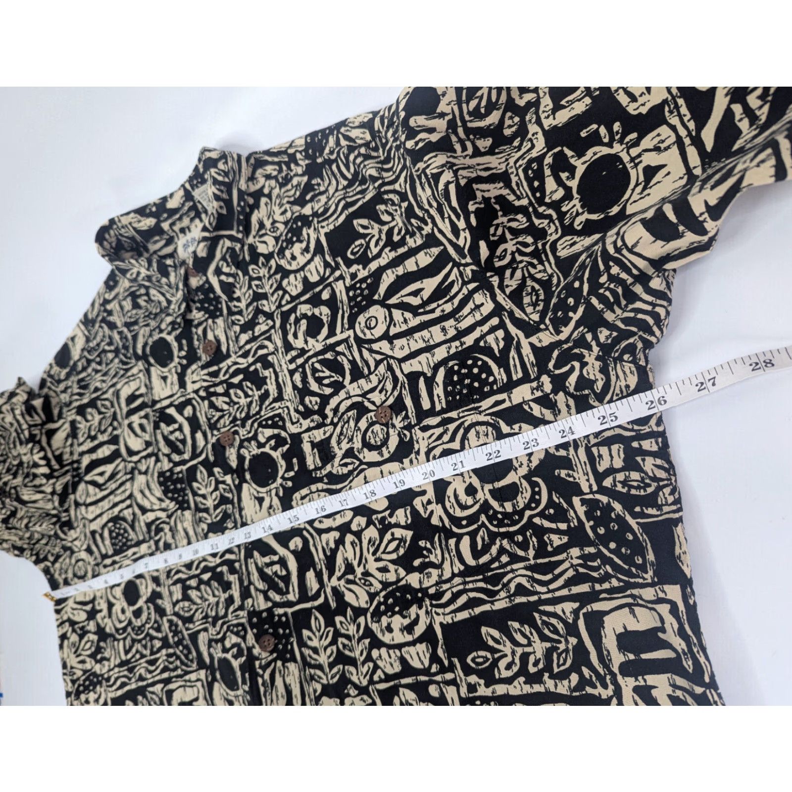 Vintage VINTAGE Pau Hana Hawaiian Shirt Mens XL Black Beige Printed Short Sleeve Button Up Down Shirt Size US XL / EU 56 / 4 - 5 Thumbnail