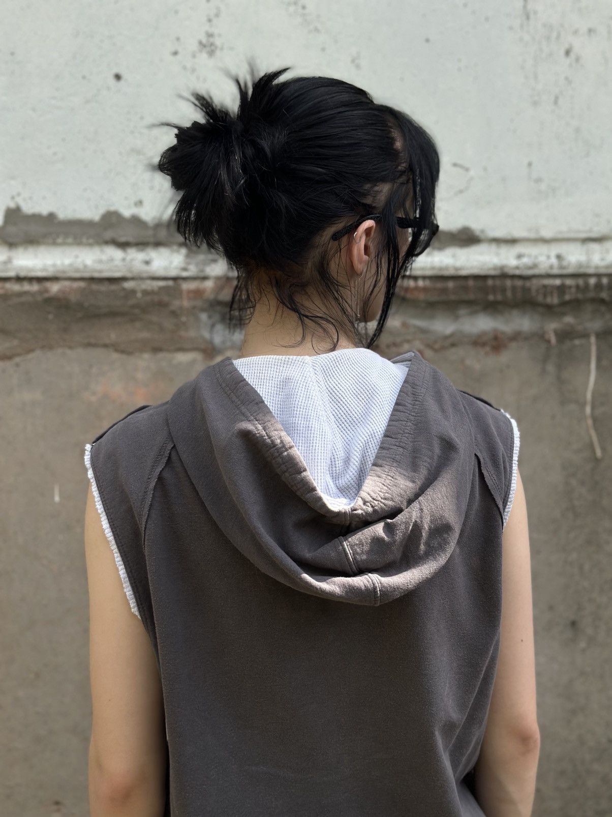 If Six Was Nine VTG Japanese Style Zip Tank Top With Hood Size M Distressed Size US M / EU 48-50 / 2 - 7 Thumbnail