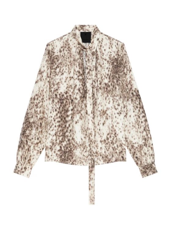 Givenchy o1w1db10325 Lavalliere Blouse in Multicolor Size L / US 10 / IT 46 - 1 Thumbnail