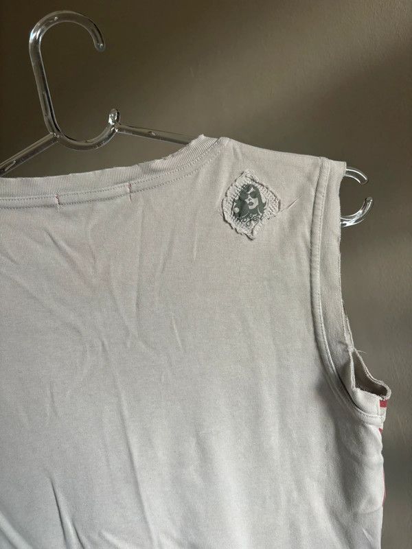 Other Vintage Y2K sleeveless beige crop top face print Avant garde Size M / US 6-8 / IT 42-44 - 4 Thumbnail
