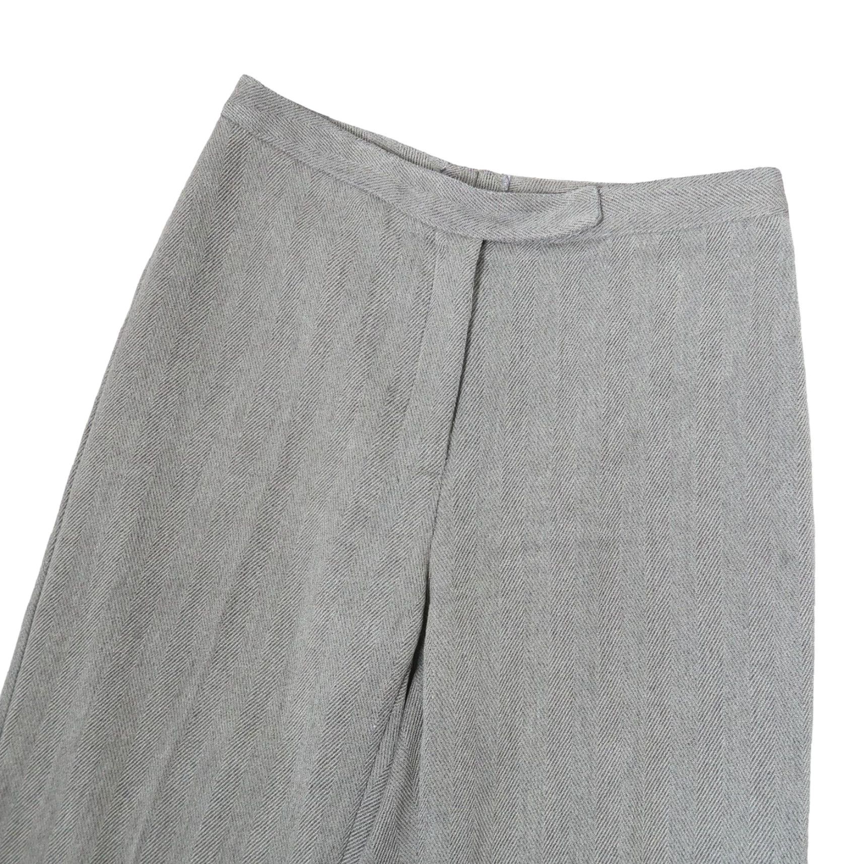 Vintage VINTAGE Portado Guine taupe grey herringbone high rise straight leg pants 29" waist 31" inseam Women M Size 29" - 2 Thumbnail