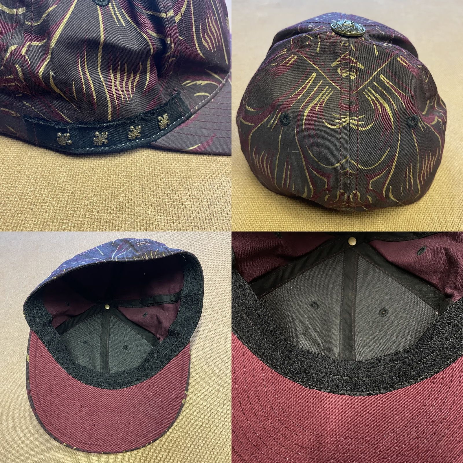 ESPIRIT Rebel Spirit Hat Cap Fitted L XL Black Fleur De Lis Embroidered Graphic Mens Size ONE SIZE - 8 Thumbnail