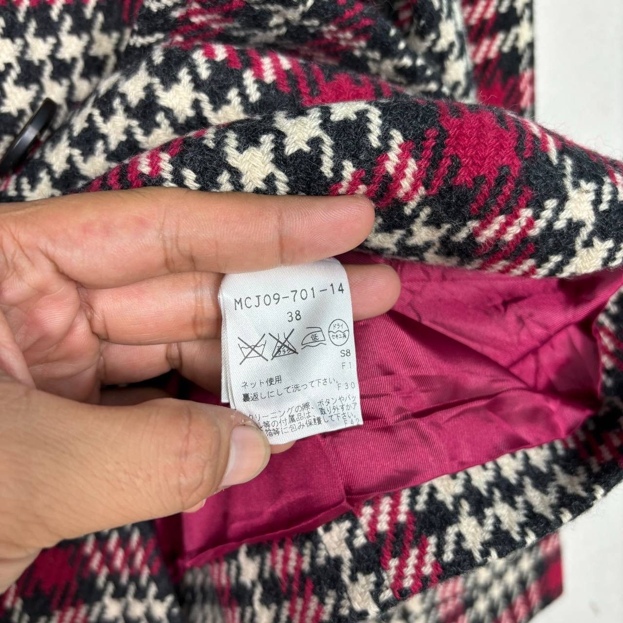 Mackintosh Mackintosh Plaid Burgundy Tweed Double Breasted Jacket Size S / US 4 / IT 40 - 5 Thumbnail