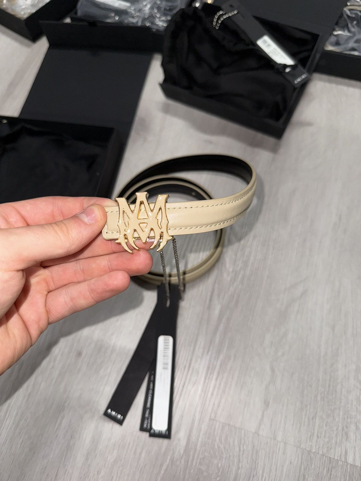 Amiri Amiri Nappa MA 2CM Belt Size ONE SIZE - 1 Thumbnail