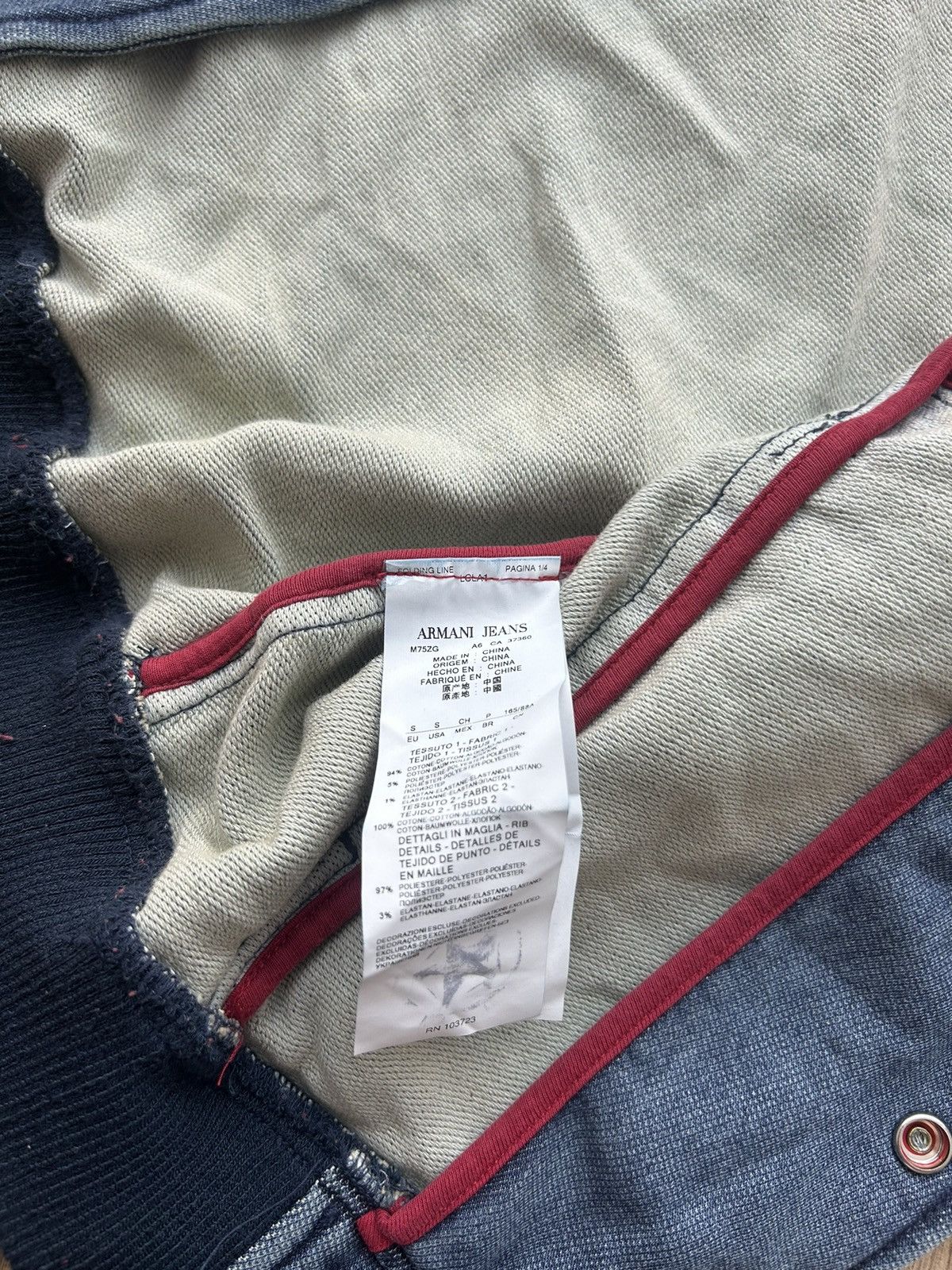 Armani Exchange × Vintage Armani Jeans men’s varsity cotton bombers mens Size US S / EU 44-46 / 1 - 5 Thumbnail
