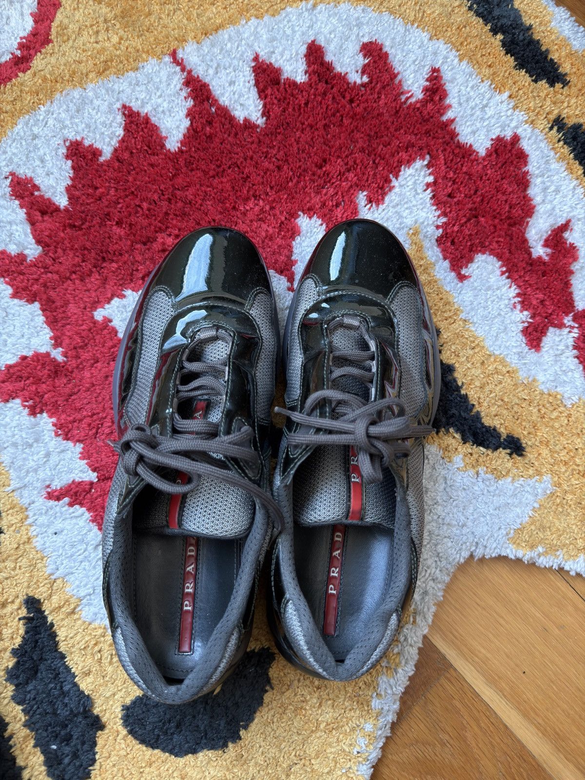 Prada Prada Cups Asphalt Grey/Forest Green Size US 7 / EU 40 - 2 Thumbnail