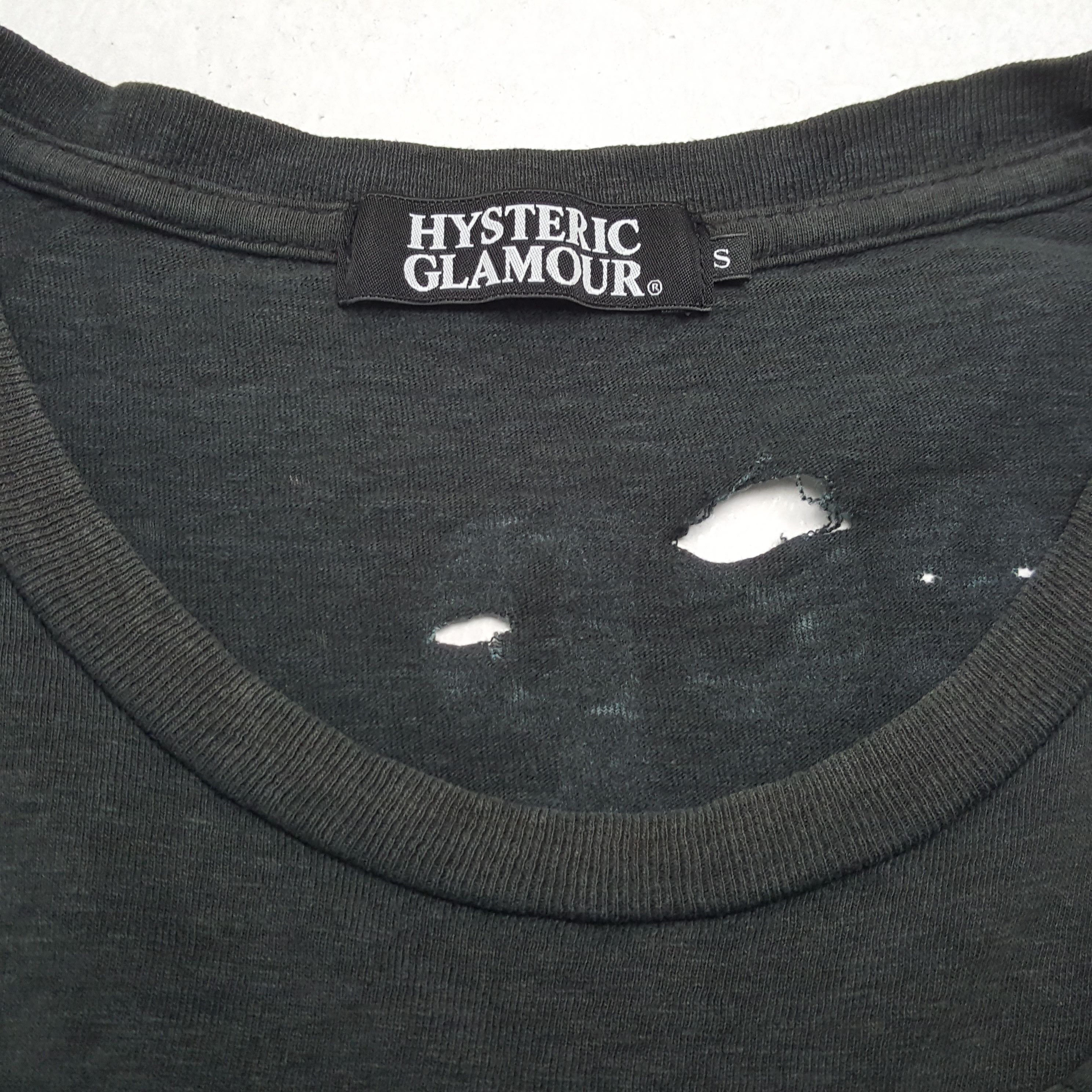 Hysteric Glamour × Japanese Brand × Vintage HYSTERIC GLAMOUR Japanese Brand Distressed Tshirt Size US S / EU 44-46 / 1 - 9 Thumbnail