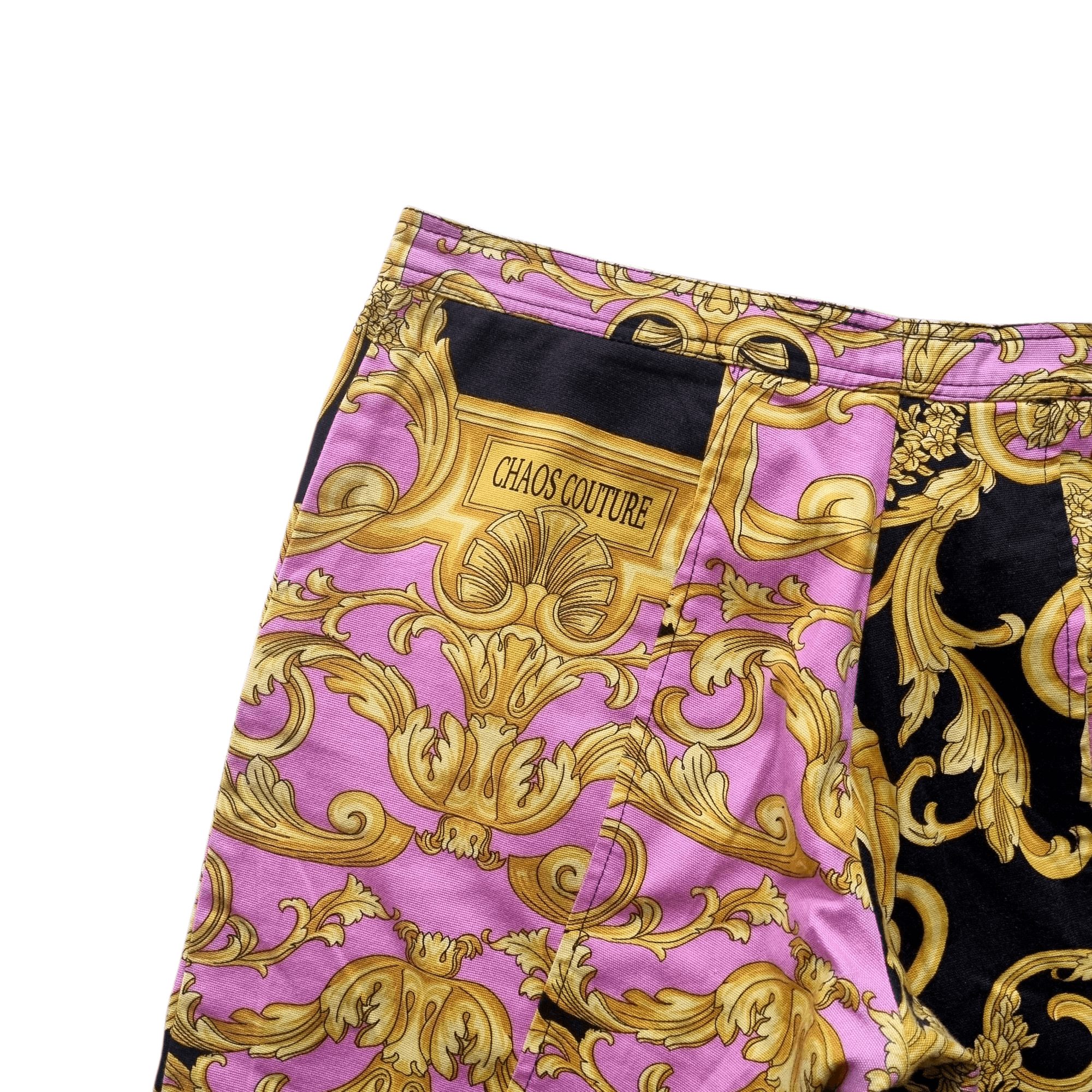 Versace Versace Chaos Culture Gold Baroque Print Pants S/S 2005 Size 28" / US 6 / IT 42 - 7 Thumbnail