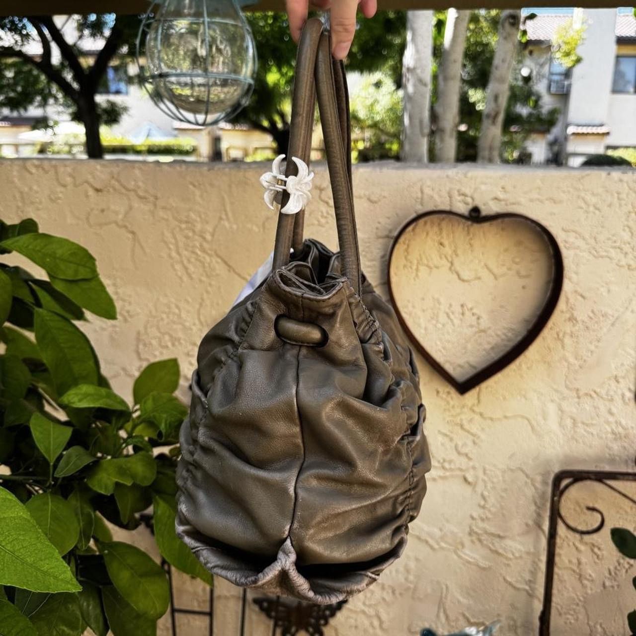 Furla Greyish-Green Scrunched Furla Bag Size ONE SIZE - 5 Thumbnail