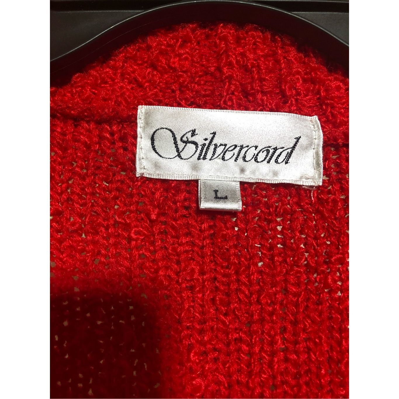 Other Silvercord Women’s Red Long Sleeve Grannycore Cardigan Sweater Size L Size L / US 10 / IT 46 - 6 Thumbnail
