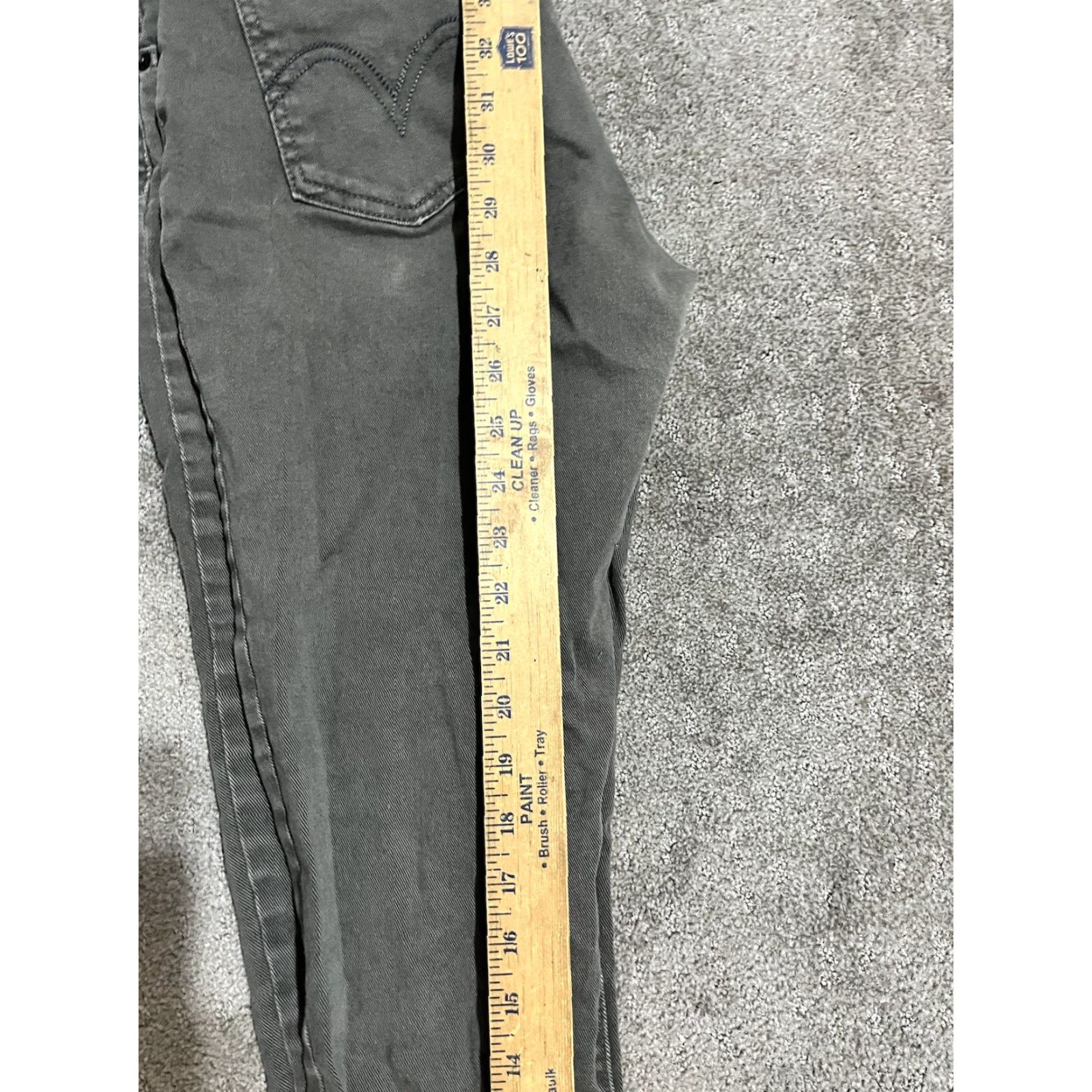 Levi's LEVIS Womens Jeans Legging Jegging Skinny 9 Gray 5-Pocket Denim Cotton Blend Mid Rise Slim Regular Inseam 26 Denim Logo Hip Hop Modern Womens Size 30" / US 8 / IT 44 - 8 Thumbnail
