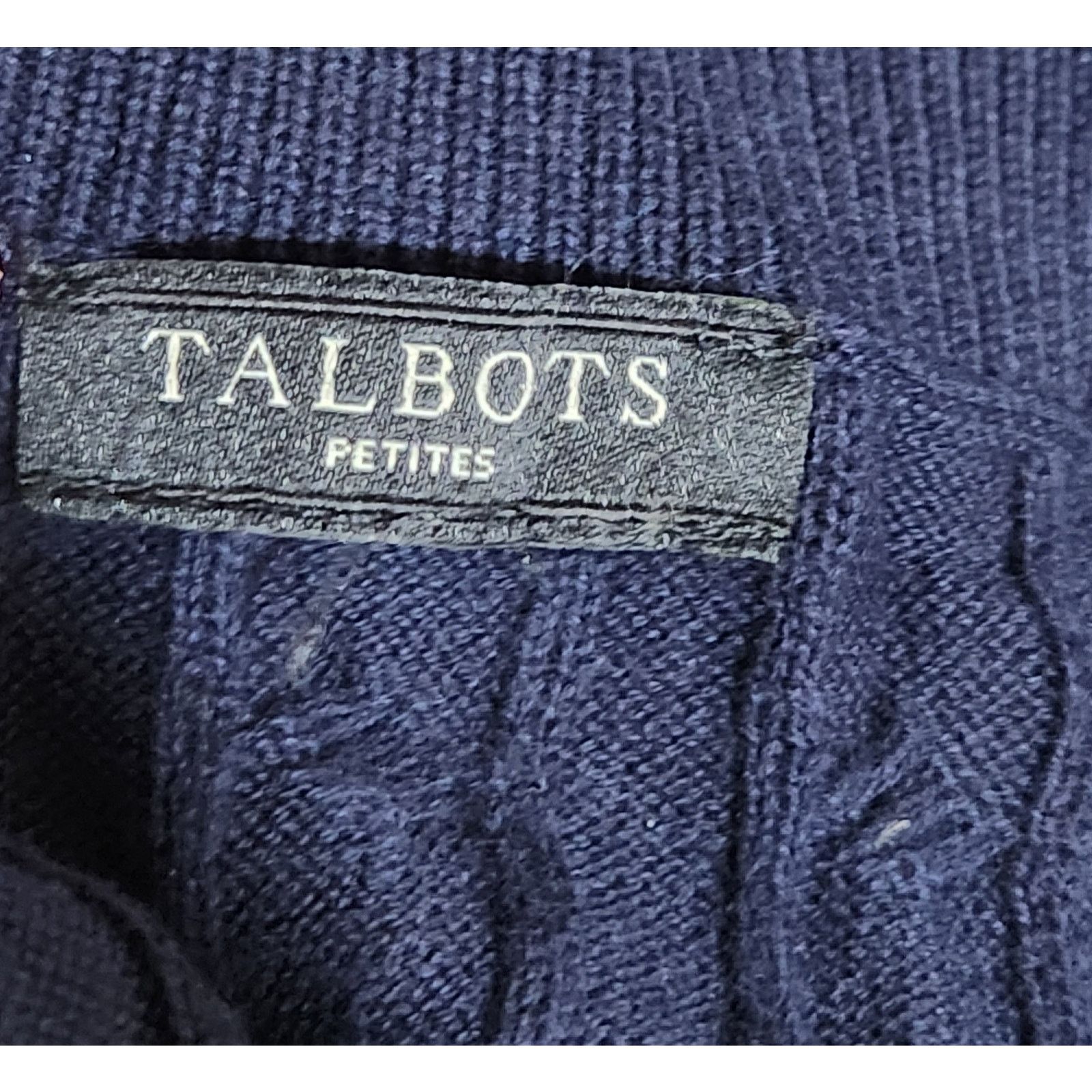 Other Talbots Navy Blue Gold Button Knit Cardigan Small Petite Size S / US 4 / IT 40 - 4 Thumbnail