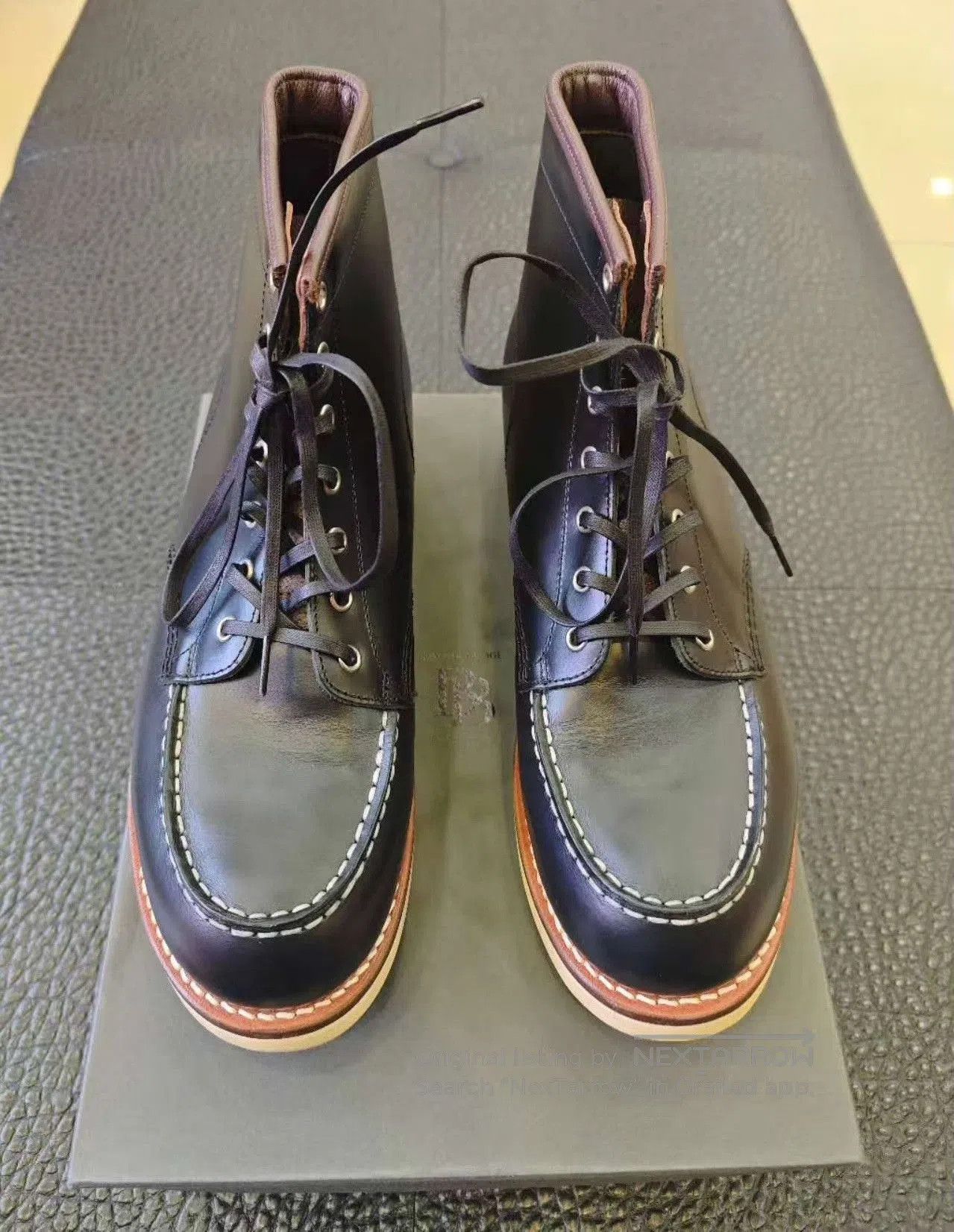 Uniform Bridge Brother Bridge Japanese Leather Retro Work Boots. Size US 10 / EU 43 - 1 Thumbnail