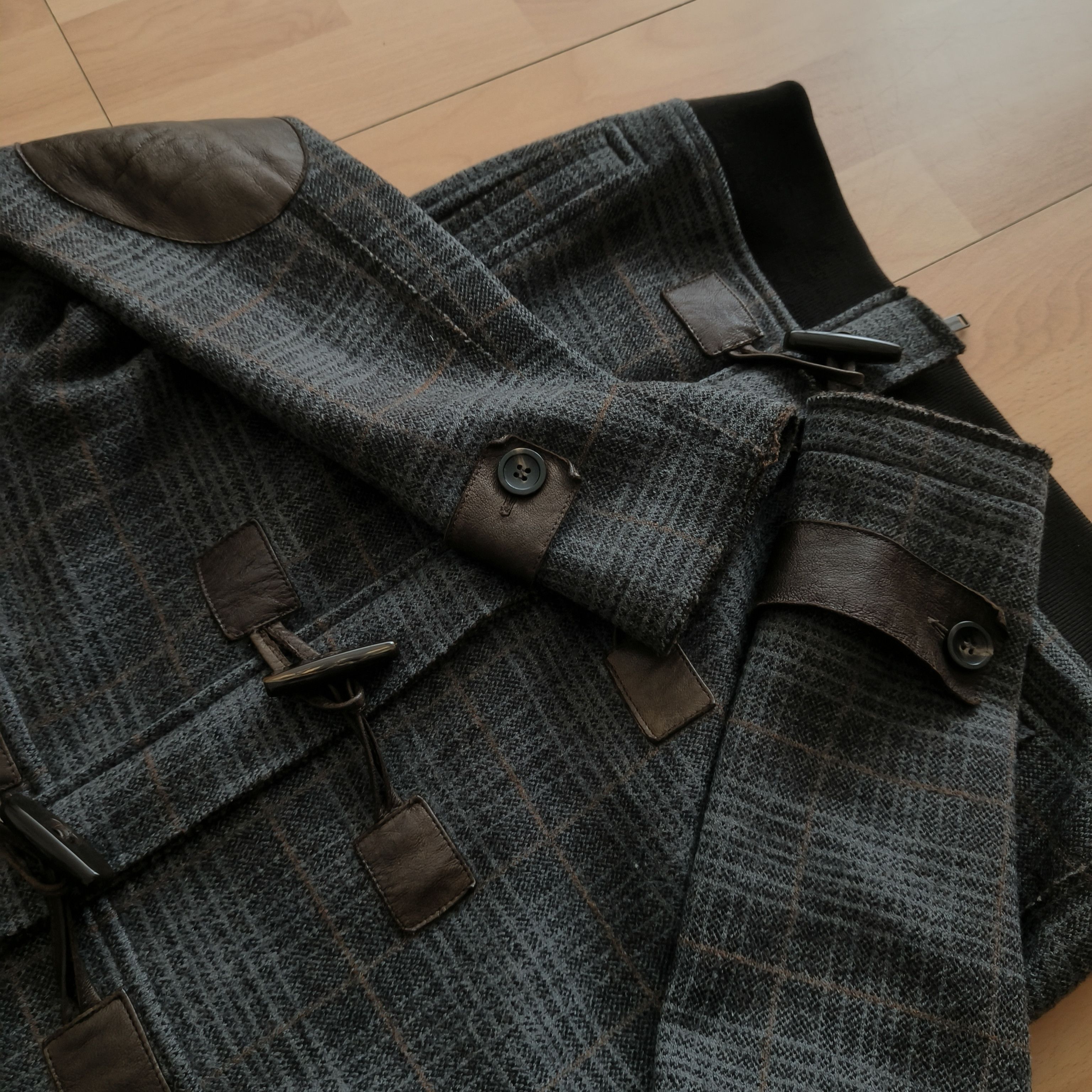 Paolo Pecora Paolo Pecora Checked Virgin Wool Alpaca Duffle Coat Size US S / EU 44-46 / 1 - 3 Thumbnail