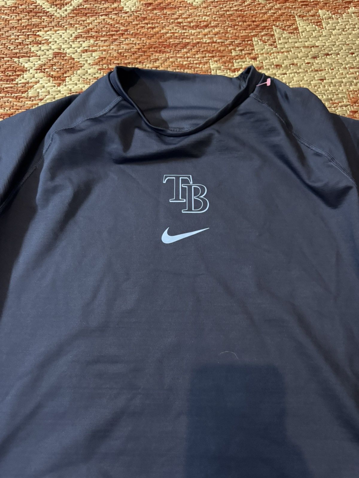 Nike Tampa Bay Rays Player Dri Fit Warm Up Long Sleeve Sz XL Size US XL / EU 56 / 4 - 2 Thumbnail