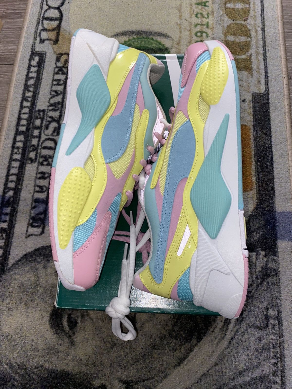 Puma Puma RS-X3 Plastic Gulf Stream Sunny Lime Sneakers Size US 14 / EU 47 - 2 Thumbnail