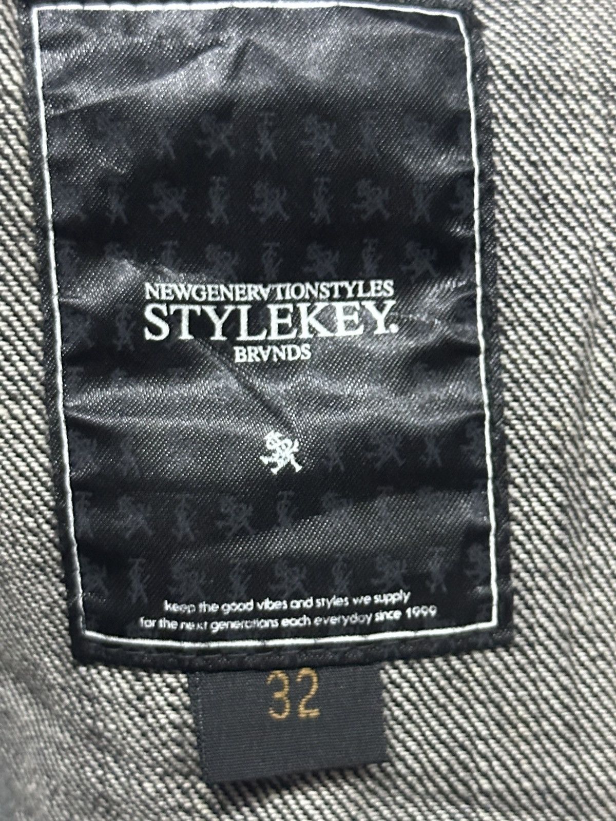 Japanese Brand TheStyleKey Embroidered Vintage Jean Baggy Loose Style Faded Size US 33 - 15 Thumbnail