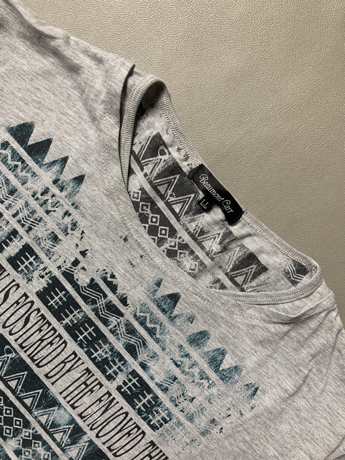 Beauty Beast × If Six Was Nine × Japanese Brand Beaumont Carr Poem Feather Double Layer Tshirt Size US L / EU 52-54 / 3 - 5 Thumbnail