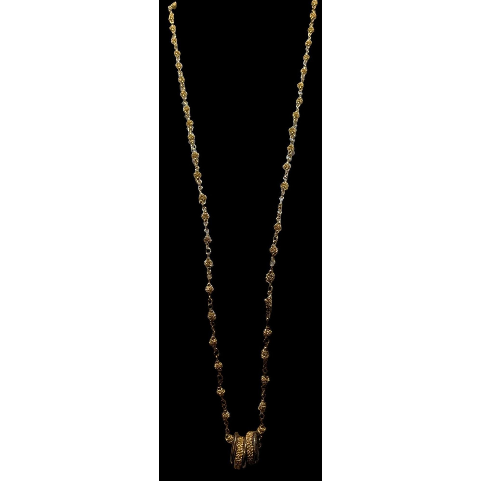 Other Bright Abstract Beaded Gold And Silver Necklace Size ONE SIZE - 5 Thumbnail