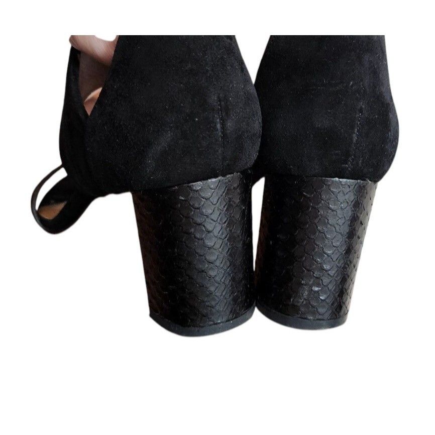 Aquatalia Aquatalia Suzanne Sneak print and Suede Black open toe shoes Size US 6.5 / IT 36.5 - 7 Thumbnail