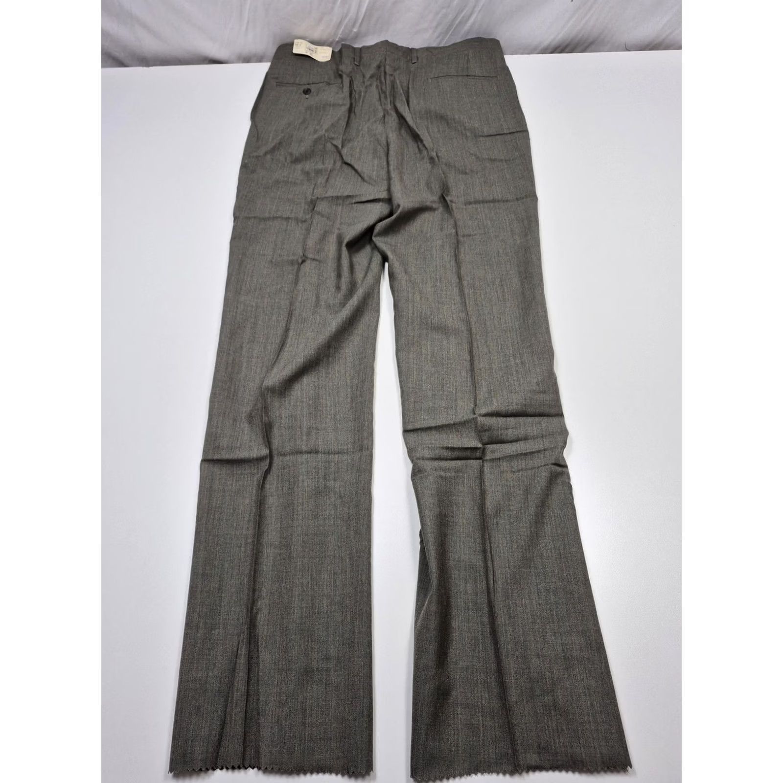 Vintage Racquet Club Mens Dress Pants 38x36 Gray Wool Pleated Straight Unhemmed USA NWT Size US 38 / EU 54 - 5 Thumbnail