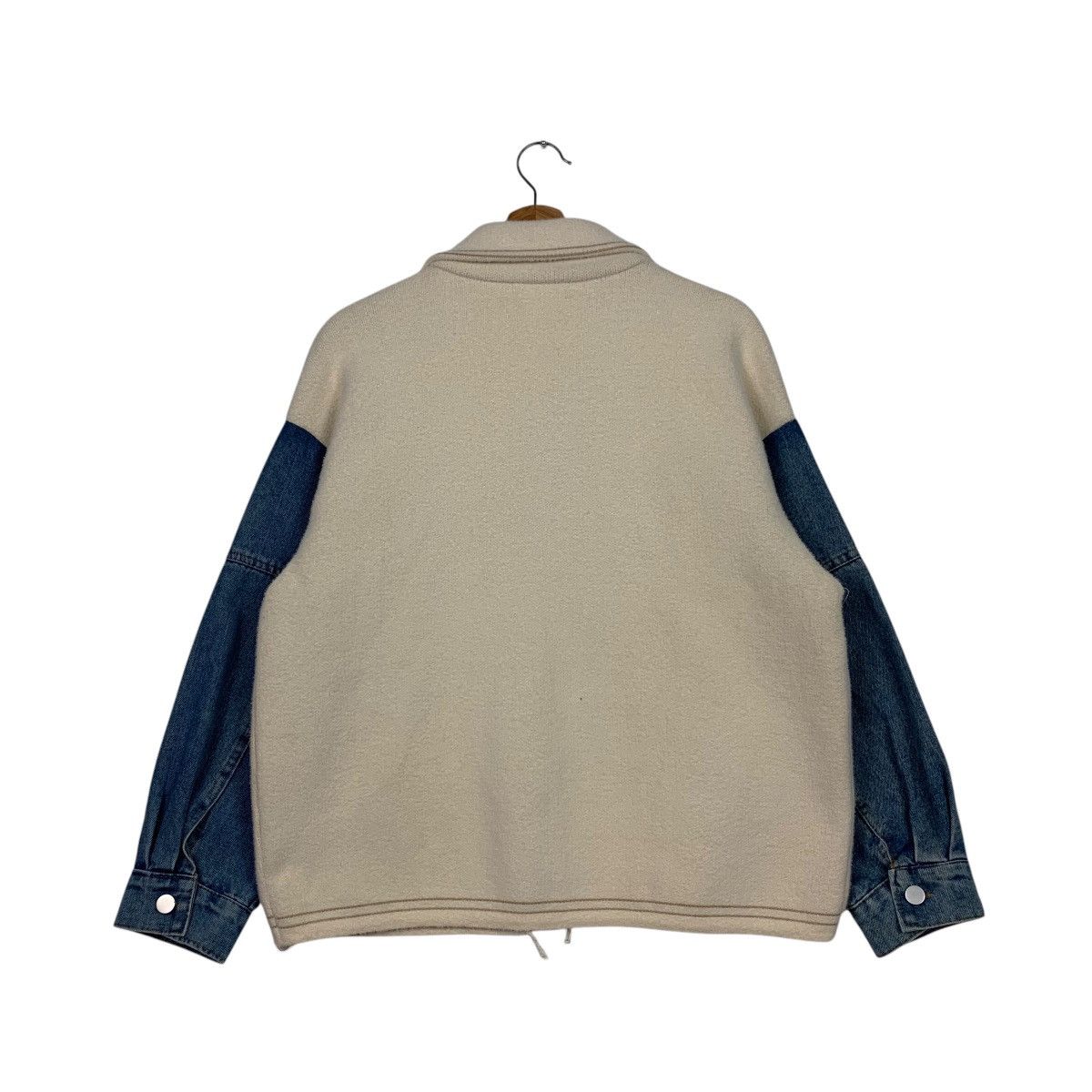 Japanese Brand FAL’BEU Jeans Sleeve Wool Boxy Jacket #2598-C117 Size M / US 6-8 / IT 42-44 - 7 Thumbnail