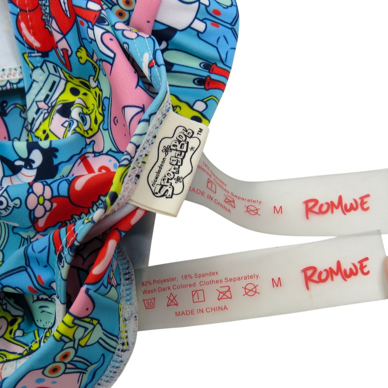 Nickelodeon Nickelodeon x Romwe SpongeBob One Shoulder Bikini Medium Size ONE SIZE - 5 Thumbnail