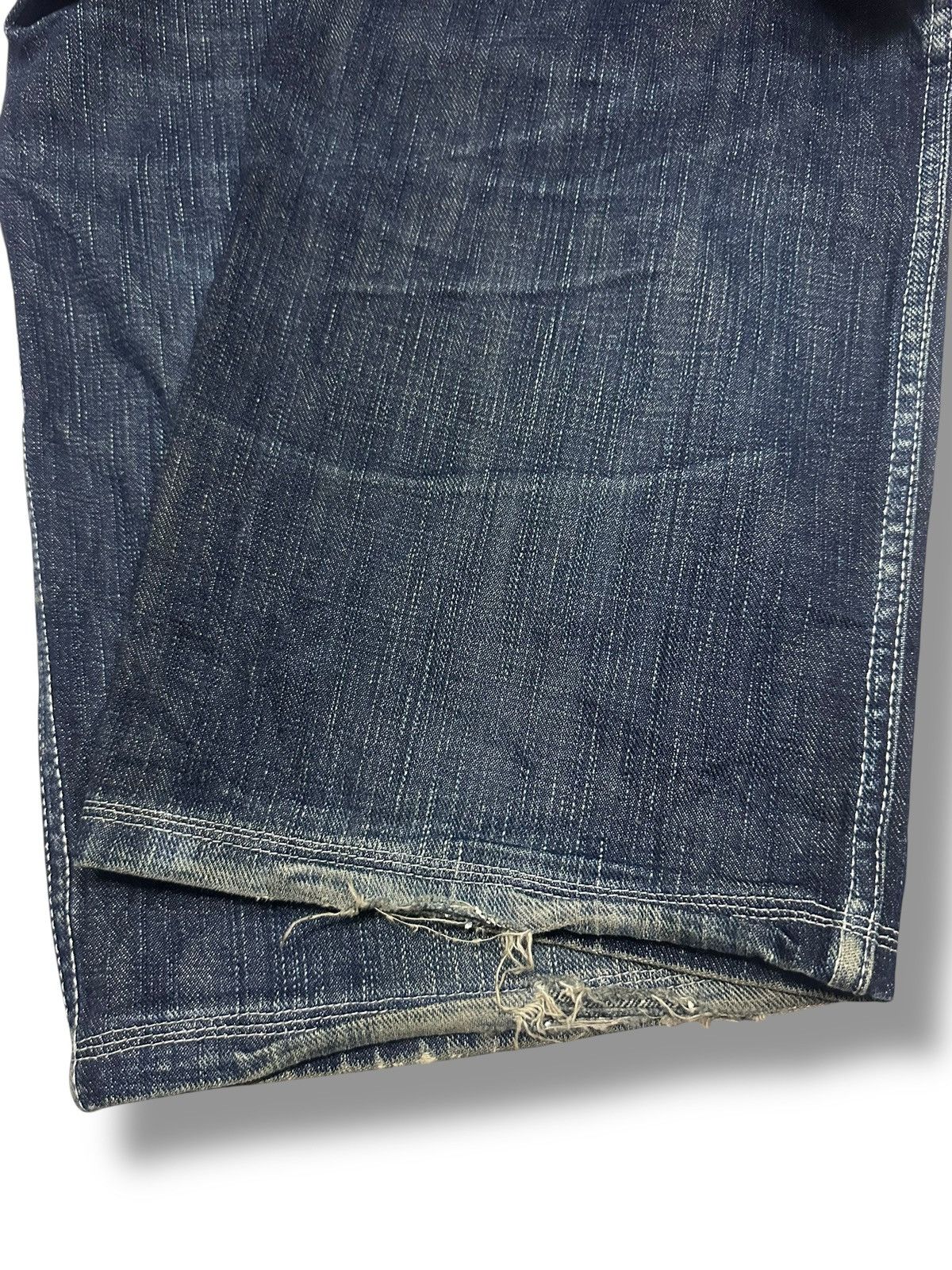 Japanese Brand TheStyleKey Embroidered Vintage Jean Baggy Loose Style Faded Size US 33 - 12 Thumbnail