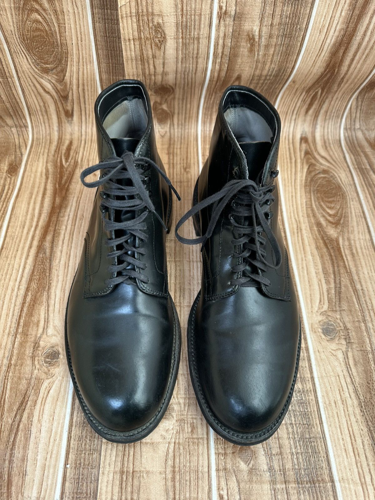 Alden Alden Black Shell Cordovan Leather Boots with Commando Sole Size US 10.5 / EU 43-44 - 2 Thumbnail