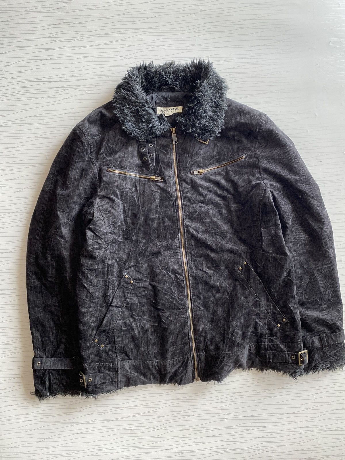 14th Addiction JAPANESE SMITH’S FUR JACKET MULTI ZIPPER GHOTIC PUNK Size US L / EU 52-54 / 3 - 2 Thumbnail