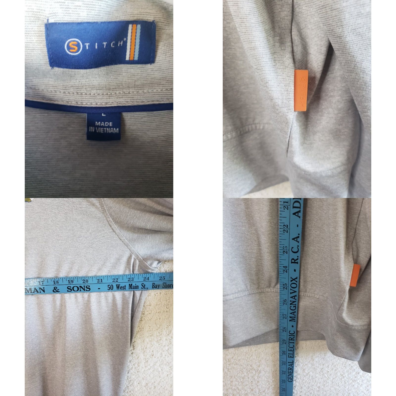 Vintage STITCH Golf 1/4 Zip Pullover Activewear Sweater Grey Men's Large Spring Island Golf Sports Size US L / EU 52-54 / 3 - 8 Thumbnail