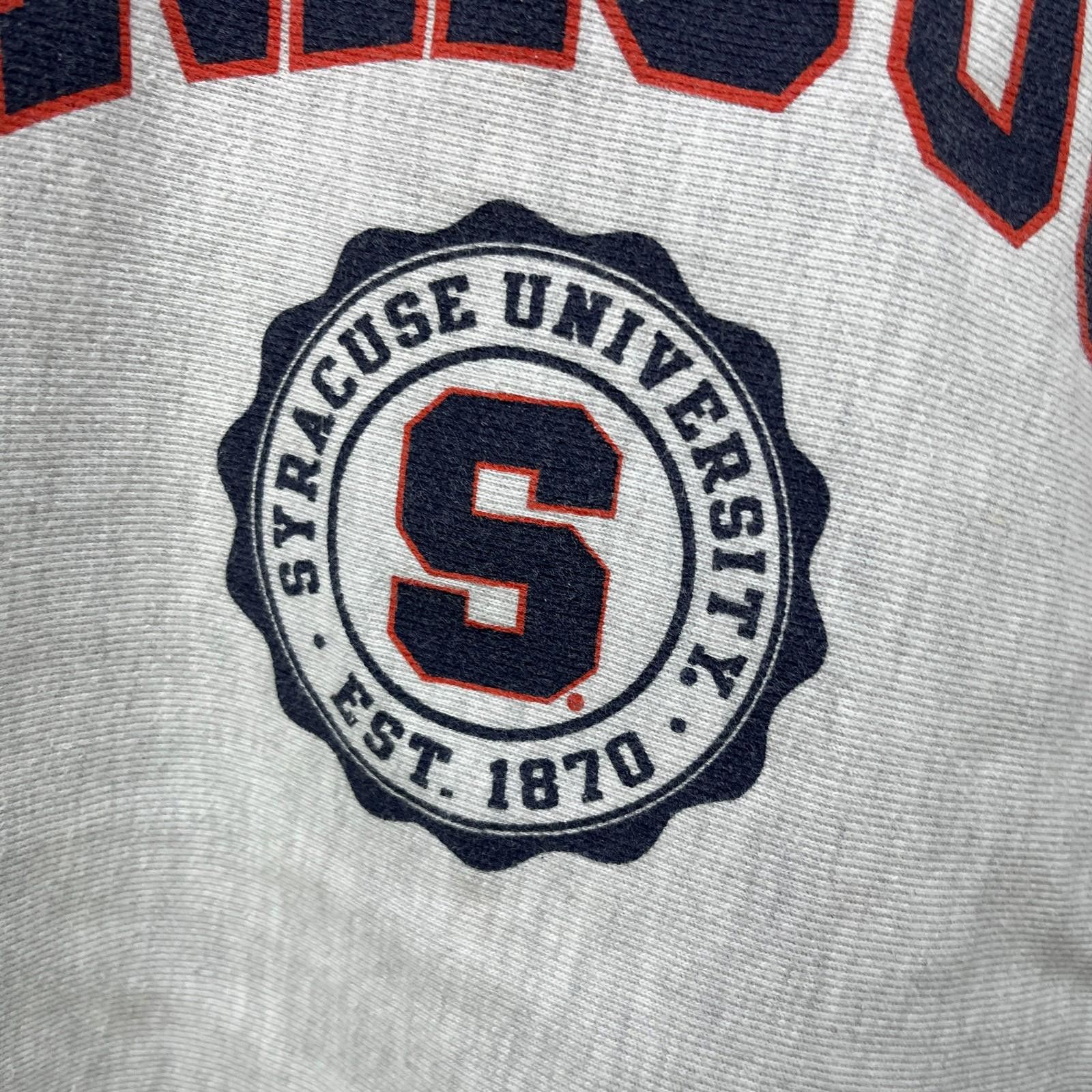 Champion Vintage 90s Syracuse Orangemen Hoodie Gray Champion Medium Size ONE SIZE - 5 Thumbnail