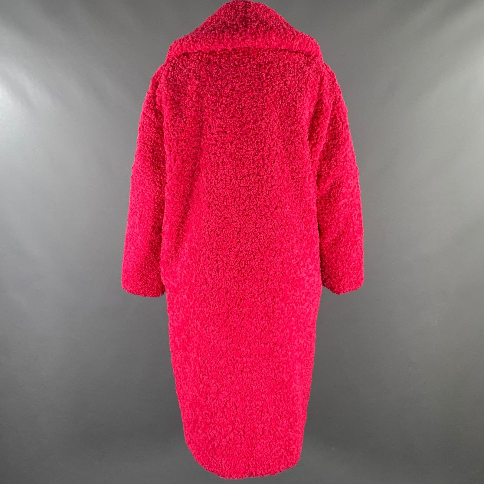 Alice + Olivia ALICE + OLIVIA Pink Faux Fur Shawl Lapel Coat S Size S / US 4 / IT 40 - 4 Thumbnail