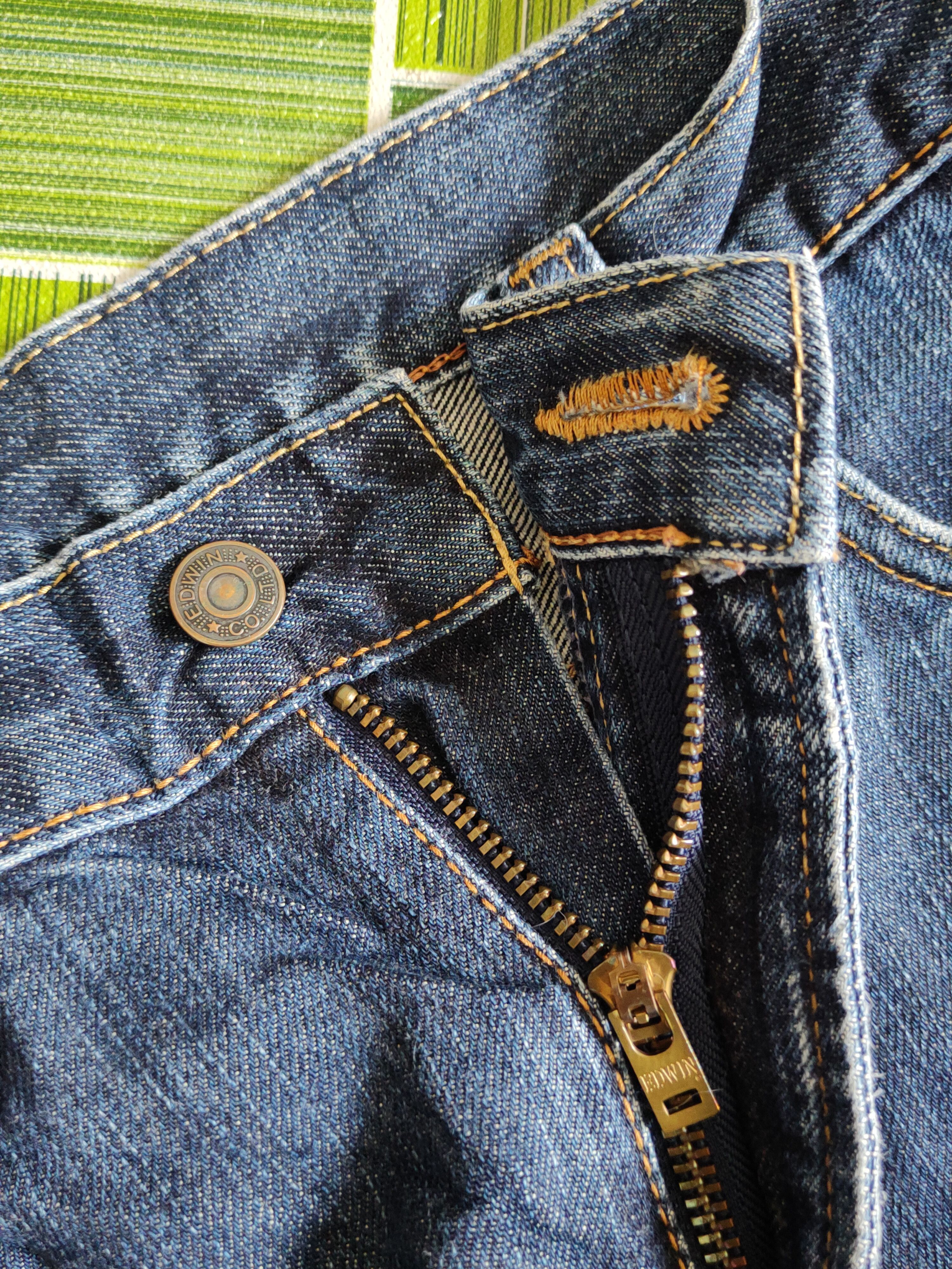 Edwin Edwin Dark Blue Faded Distressed Ripped Jeans #S1632 Size US 31 - 14 Thumbnail