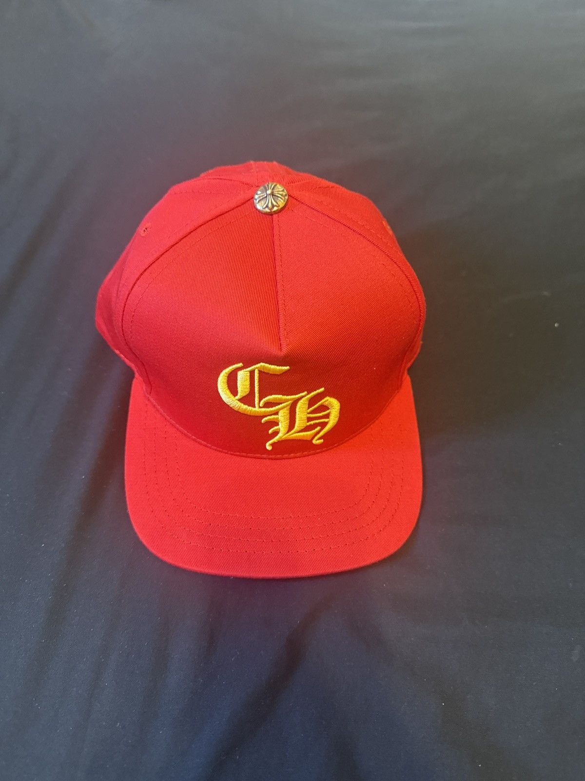 Chrome Hearts Chrome Hearts Red/Yellow CH Snapback Hat Size ONE SIZE - 1 Thumbnail