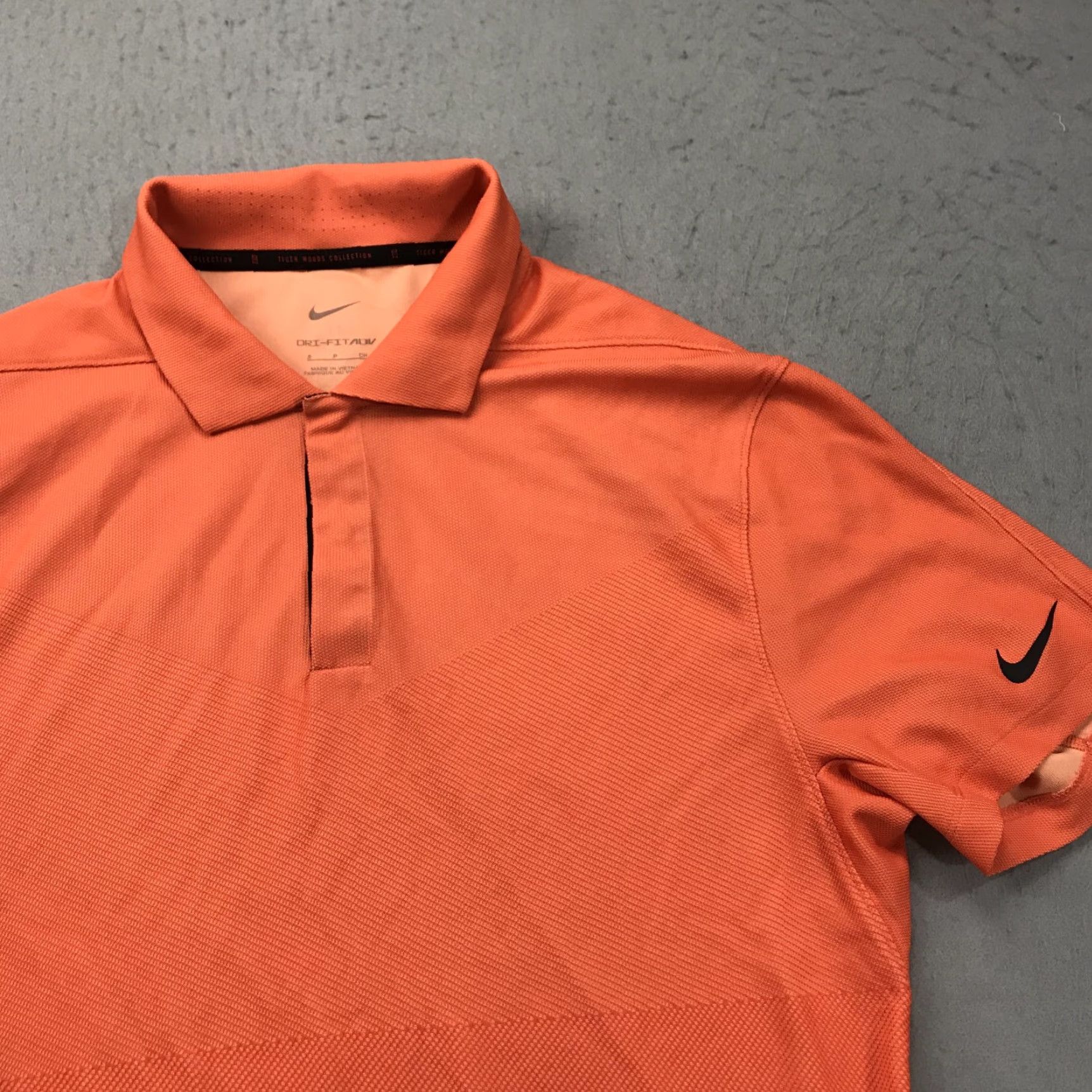 Nike Nike Golf Polo Shirt Mens Small Orange Tiger Woods Snapt Dri Fit ADV Performance Baseball? Size US S / EU 44-46 / 1 - 2 Thumbnail