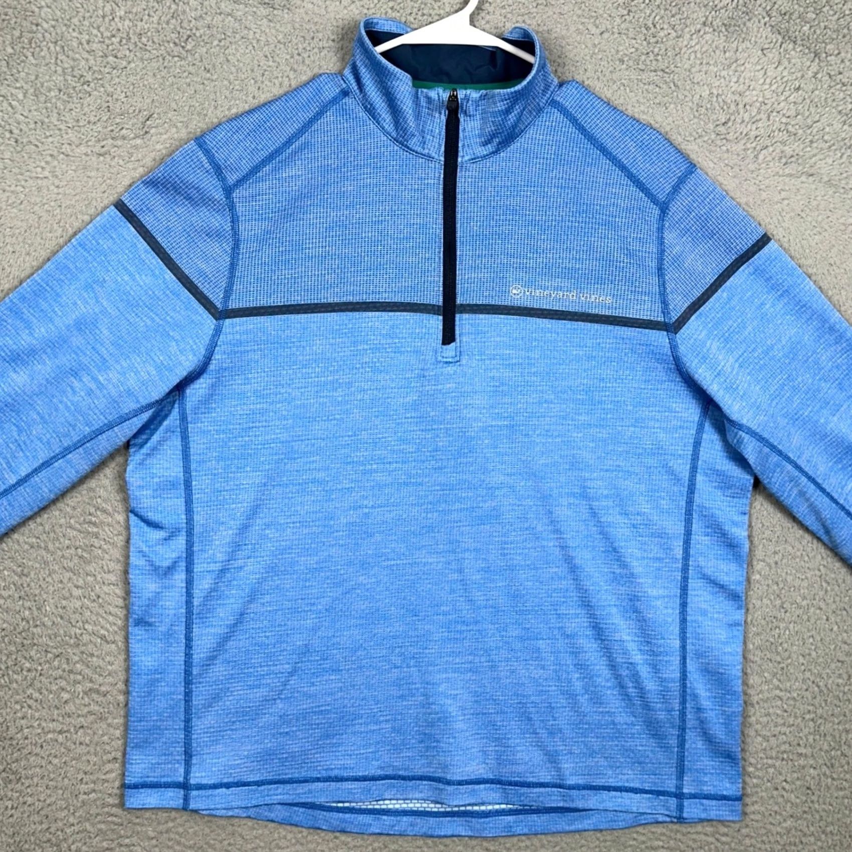 Vineyard Vines Vineyard Vines On-The-Go Sankaty Quarter Zip Pullover Sweatshirt Mens L Blue Size US L / EU 52-54 / 3 - 3 Thumbnail