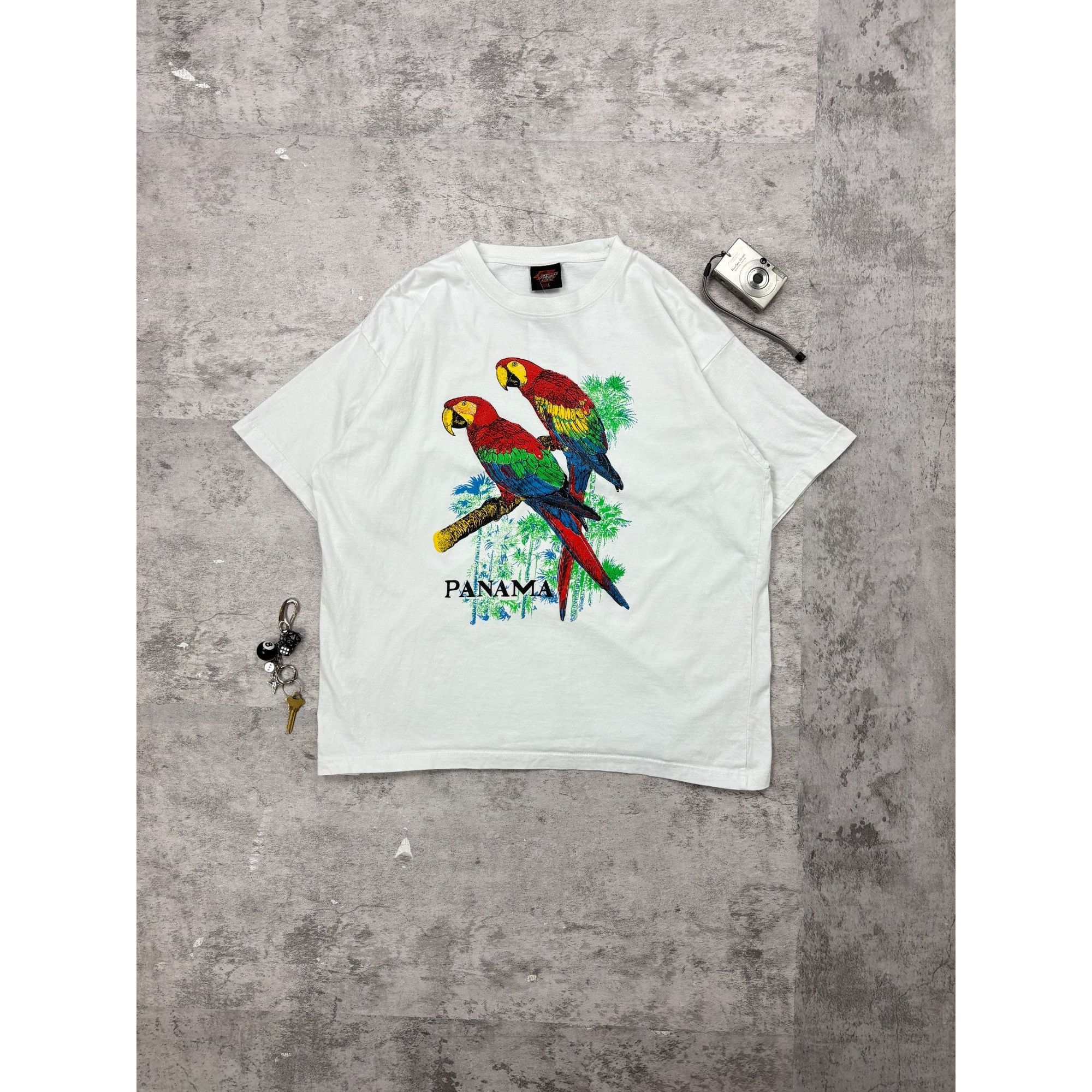 Other Vintage 90s Panama Parrot T Size US XXL / EU 58 / 5 - 1 Thumbnail