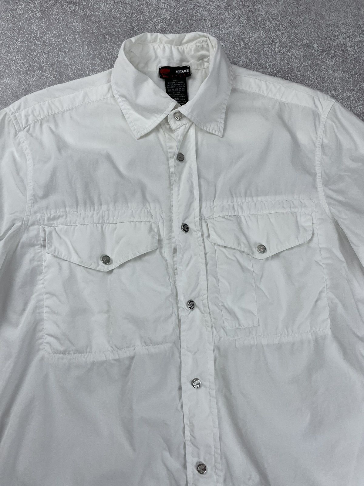 Versace × Vintage Vintage Versace Sport Button Up Short Sleeve shirt Size US M / EU 48-50 / 2 - 2 Thumbnail