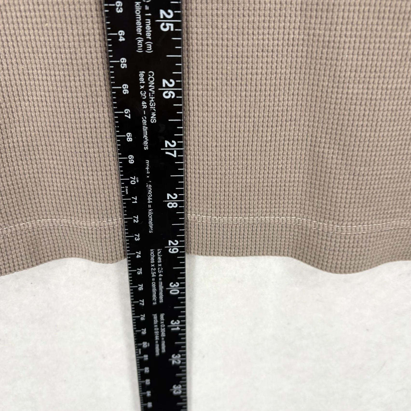 Cuts Cuts Clothing Shirt Mens 2XL Brown Waffle Knit Pima Cotton Long Sleeve Thermal Size US XXL / EU 58 / 5 - 7 Thumbnail