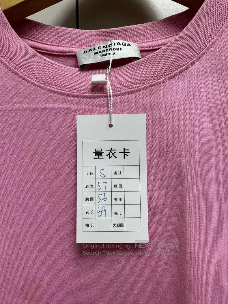Balenciaga Balenciaga Pink Vintage Embroidered Logo Short Sleeve Size US S / EU 44-46 / 1 - 6 Thumbnail