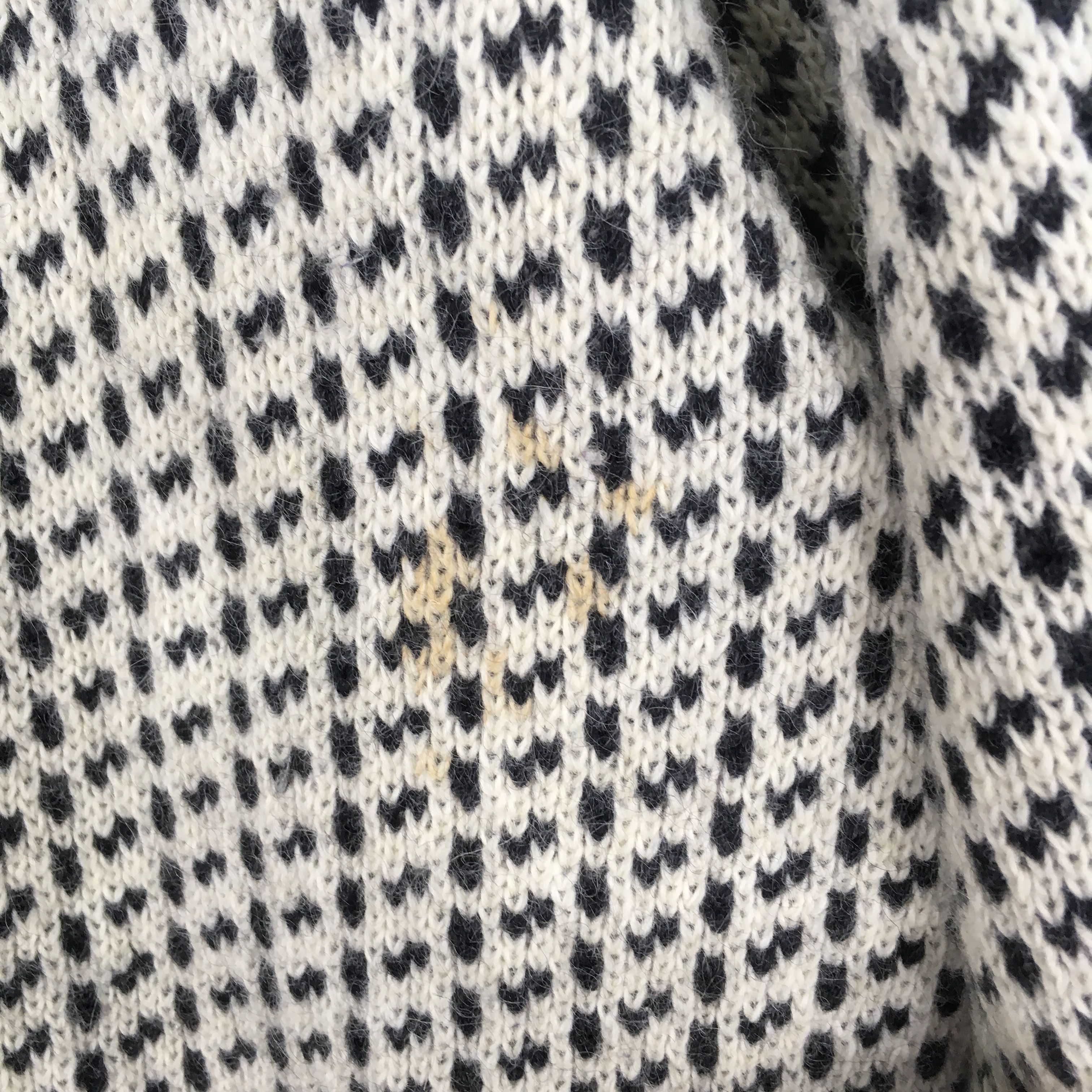 L.L. Bean Vintage 90's LL Bean Usa White Black Wool Sweatshirt - 604 Size US L / EU 52-54 / 3 - 9 Thumbnail